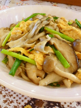 豚肉toきのこto卵のオイマヨ炒め✤